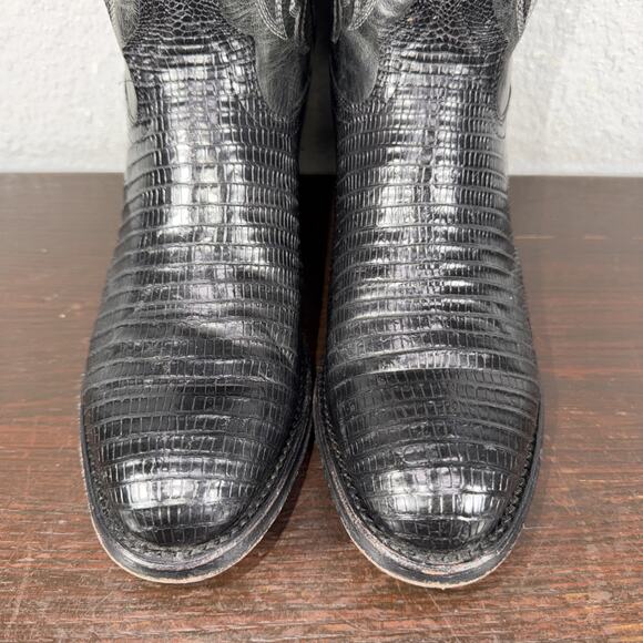 Tony Lama Men\'s Nacogdoches Black Lizard 13\